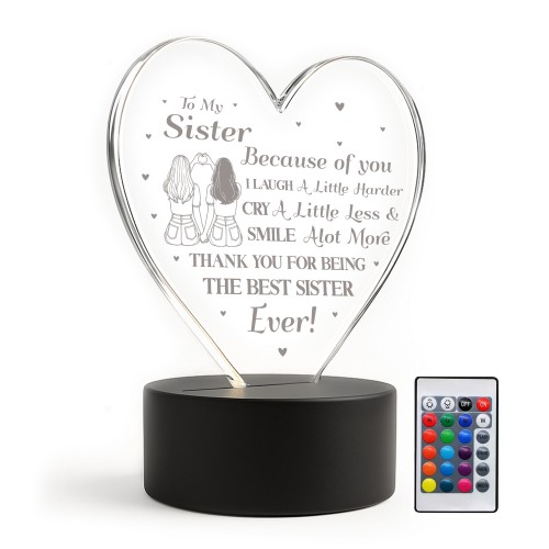 Sister Birthday Gifts THANK YOU Gifts for Sister Night Light Sister Birthday Gifts THANK YOU Gifts for Sister Night Light