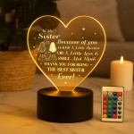 Sister Birthday Gifts THANK YOU Gifts for Sister Night Light Sister Birthday Gifts THANK YOU Gifts for Sister Night Light