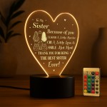 Sister Birthday Gifts THANK YOU Gifts for Sister Night Light Sister Birthday Gifts THANK YOU Gifts for Sister Night Light