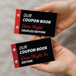 Date Night Coupon Book Bundle of 2 For Couples Novelty Gifts