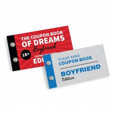 Anniversary Gift For Boyfriend Birthday Bundle of 2 Coupon Books