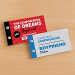 Anniversary Gift For Boyfriend Birthday Bundle of 2 Coupon Books