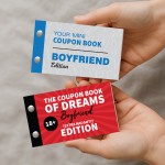 Anniversary Gift For Boyfriend Birthday Bundle of 2 Coupon Books
