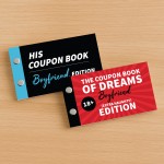 Gift For Boyfriend Birthday Anniversary Bundle of 2 Coupon Books