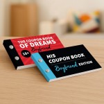 Gift For Boyfriend Birthday Anniversary Bundle of 2 Coupon Books