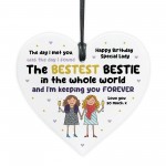 BESTIE Birthday Gift Acrylic Heart Plaque Friendship Gift BESTIE Birthday Gift Acrylic Heart Plaque Friendship Gift