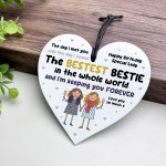 BESTIE Birthday Gift Acrylic Heart Plaque Friendship Gift BESTIE Birthday Gift Acrylic Heart Plaque Friendship Gift