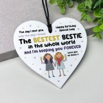 BESTIE Birthday Gift Acrylic Heart Plaque Friendship Gift BESTIE Birthday Gift Acrylic Heart Plaque Friendship Gift