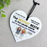 BESTIE Birthday Gift Acrylic Heart Plaque Friendship Gift BESTIE Birthday Gift Acrylic Heart Plaque Friendship Gift