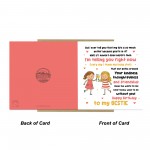 Card For Bestie Birthday With Kraft Envelope Birthday Card