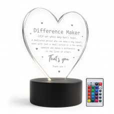 Thank You Gift For Women Men Difference Maker LED Sign