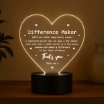 Thank You Gift For Women Men Difference Maker LED Sign Thank You Gift For Women Men Difference Maker LED Sign