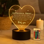 Thank You Gift For Women Men Difference Maker LED Sign Thank You Gift For Women Men Difference Maker LED Sign