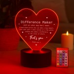 Thank You Gift For Women Men Difference Maker LED Sign Thank You Gift For Women Men Difference Maker LED Sign