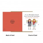 BEST FRIEND Birthday Card With Kraft Envelope Bestie BFF