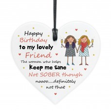 To My Lovely Friend Gift For Birthday Acrylic Heart Plaque