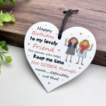 To My Lovely Friend Gift For Birthday Acrylic Heart Plaque