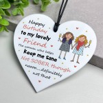 To My Lovely Friend Gift For Birthday Acrylic Heart Plaque