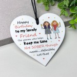 To My Lovely Friend Gift For Birthday Acrylic Heart Plaque