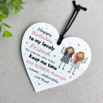 To My Lovely Friend Gift For Birthday Acrylic Heart Plaque