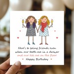 Funny Card For Best Friend Birthday With Kraft Envelope Birthday