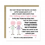 Novelty Card For Best Friend Birthday With Kraft Envelope