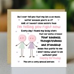 Novelty Card For Best Friend Birthday With Kraft Envelope