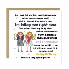 Card For Best Friend Birthday With Kraft Envelope Birthday Card