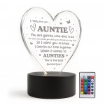 Gift For Best Auntie Ever LED Heart Sign Thank You Gift
