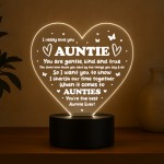 Gift For Best Auntie Ever LED Heart Sign Thank You Gift