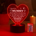 Gift For Best Mummy Ever LED Heart Sign Thank You Gift For Mummy