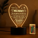 Gift For Best Mummy Ever LED Heart Sign Thank You Gift For Mummy