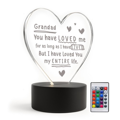 Gift For Grandad From Granddaughter Grandon Baby LED Sign Gift For Grandad From Granddaughter Grandon Baby LED Sign