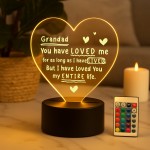 Gift For Grandad From Granddaughter Grandon Baby LED Sign Gift For Grandad From Granddaughter Grandon Baby LED Sign