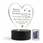 Gift For Nanny From Granddaughter Grandon Baby LED Sign Love You