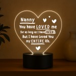 Gift For Nanny From Granddaughter Grandon Baby LED Sign Love You