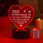 Gift For Nanny From Granddaughter Grandon Baby LED Sign Love You