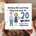 20th Wedding Anniversary Card For Husband Wife Couple