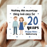20th Wedding Anniversary Card For Husband Wife Couple