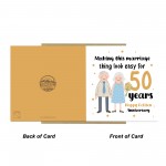 50th Wedding Anniversary Card For Husband Wife Couple