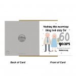 60th Wedding Anniversary Card For Husband Wife Couple 