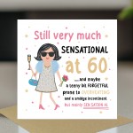 60th Birthday Card For Friend Mum Nan Auntie SENSATIONAL AT 60