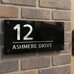 House Door Plaque Personalised Contemporary Door Sign 280x140mm