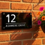 House Door Plaque Personalised Contemporary Door Sign 280x140mm