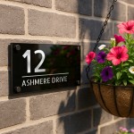 House Door Plaque Personalised Contemporary Door Sign 280x140mm