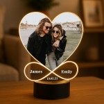 Couple Photo Frame Picture With LED Light Anniversary Birthday