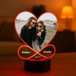 Couple Photo Frame Picture With LED Light Anniversary Birthday