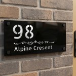 House Sign Door Number Personalised Plaques Name Number