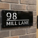 Door Number Plaque For Outside Personalised House Name Number 