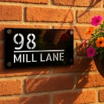 Door Number Plaque For Outside Personalised House Name Number 